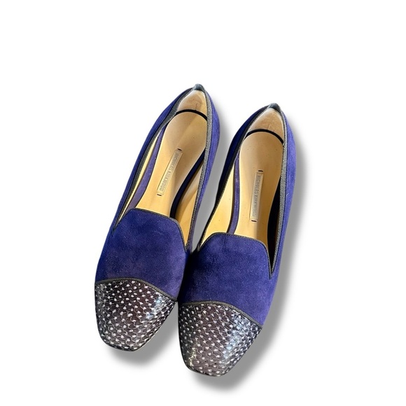 NWT Nicholas Kirkwood Blue Suede & Snakeskin Cap Toe Loafers Size 7 ASO Beatrice - Picture 8 of 16